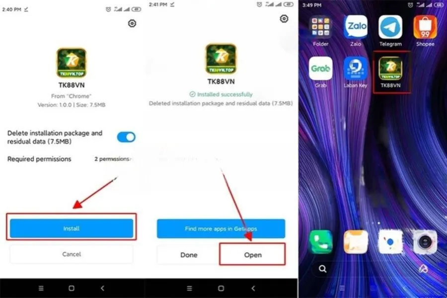 tải app tk88 android b