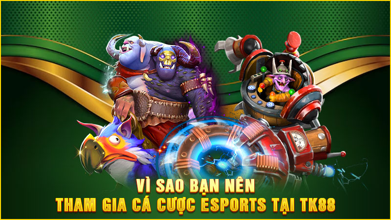 vì sao bạn nên tham gia cá cược esports tại tk88